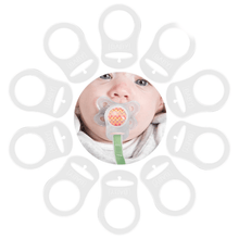 Load image into Gallery viewer, Sleepytot Pacifier Adapters for Mam, Nuk and other button type Dummies
