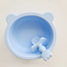 Load image into Gallery viewer, Sleepytot Teddy Silicone Suction Feeding Set -Plate, Bowl & Cutlery