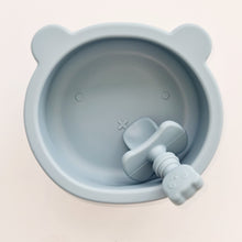 Load image into Gallery viewer, Sleepytot Teddy Silicone Suction Feeding Set -Plate, Bowl & Cutlery