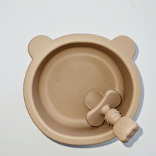 Load image into Gallery viewer, Sleepytot Teddy Silicone Suction Feeding Set -Plate, Bowl & Cutlery