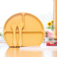 Load image into Gallery viewer, Sleepytot Silicone Divided Plate &amp; Lid with Fork &amp; Spoon &amp; Cup
