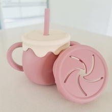 Load image into Gallery viewer, Sleepytot Silicone Snack &amp; Sippy Straw Cup
