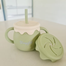 Load image into Gallery viewer, Sleepytot Silicone Snack &amp; Sippy Straw Cup
