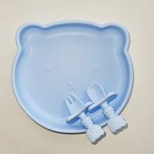 Load image into Gallery viewer, Sleepytot Teddy Silicone Suction Feeding Set -Plate, Bowl &amp; Cutlery
